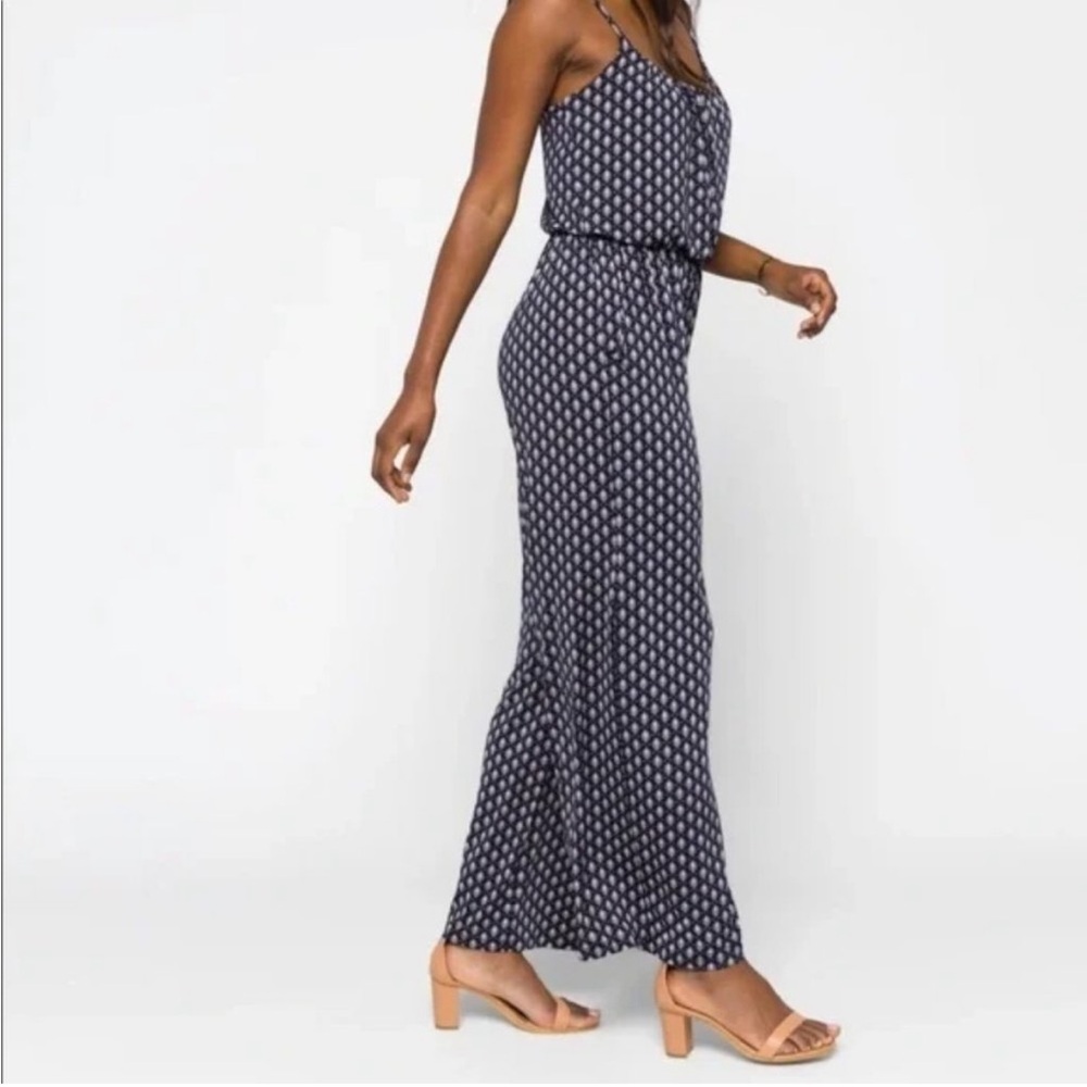 Kaleigh Adalia Knit Navy Patterned Jumpsuit - Picture 3 of 12